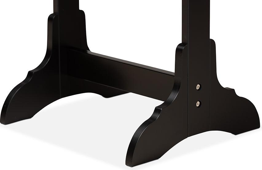 Wholesale Interiors Cabinets & Wardrobes - Madigan Modern and Contemporary Black Finished Wood Jewelry Armoire with Mirror