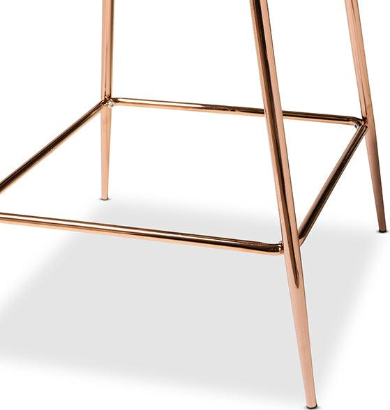 Wholesale Interiors Barstools - Lander Bar Stool Black & Rose Gold (Set of 2)