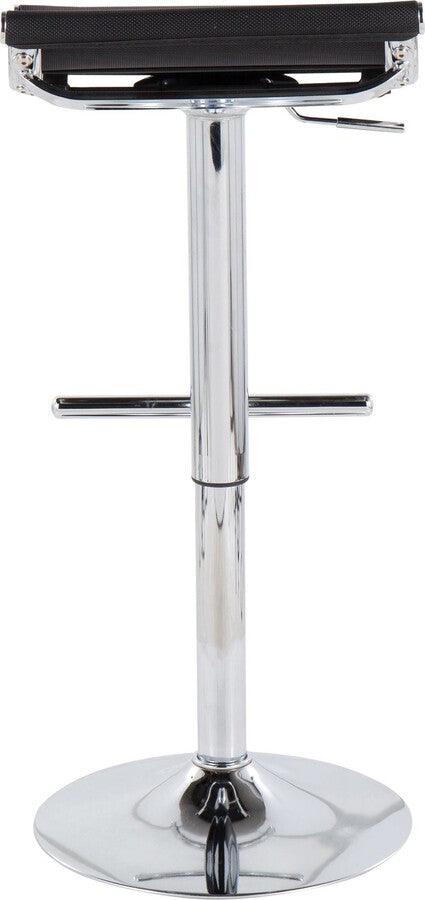 Lumisource Barstools - Mirage Ale Adjustable Bar Stool In Chrome & Black Mesh