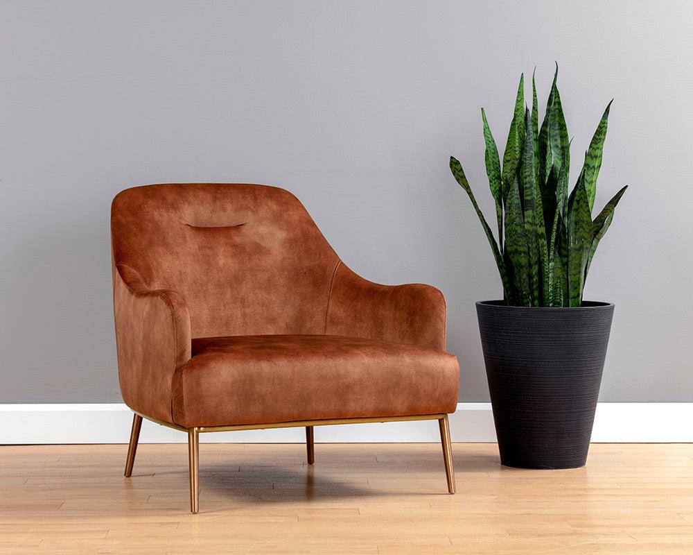 SUNPAN Accent Chairs - Cameron Lounge Chair Nono Rust