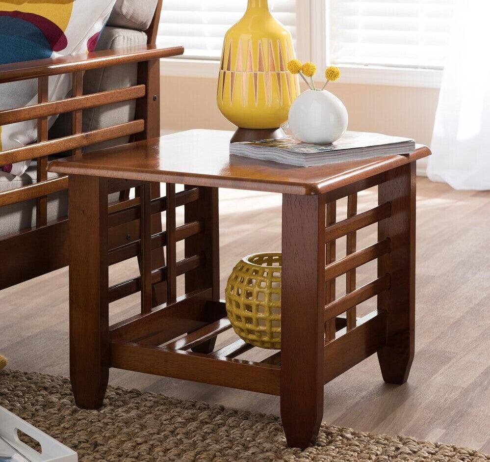 Wholesale Interiors Side & End Tables - Larissa Modern Occasional End Table Cherry Brown