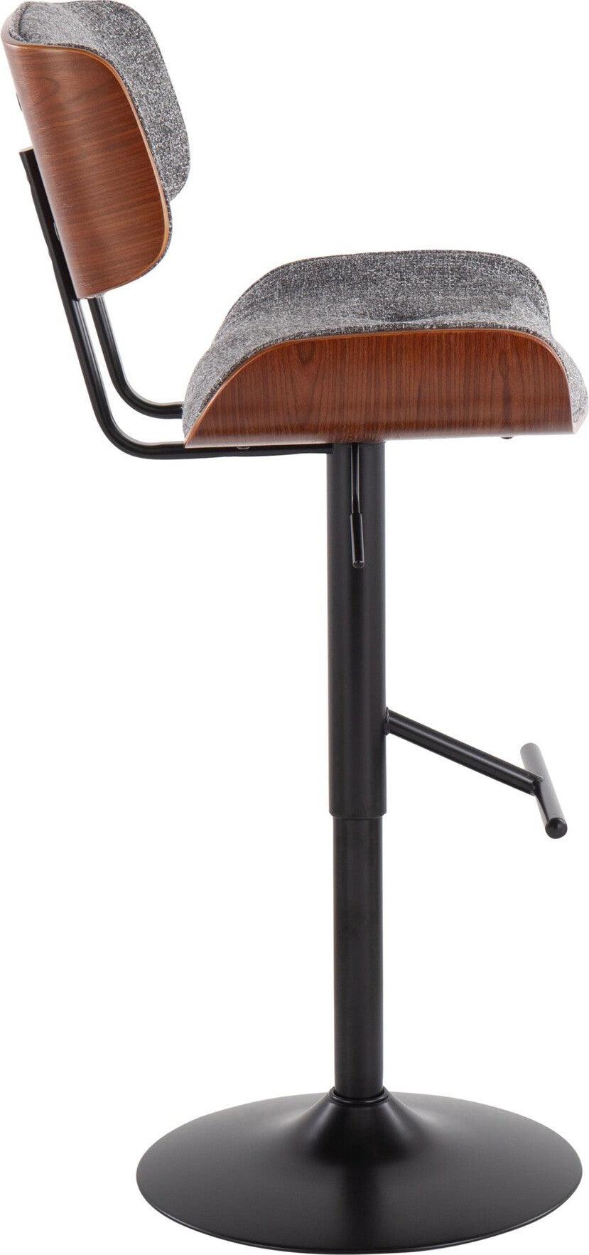 Lumisource Barstools - Lombardi Barstool Black & Gray