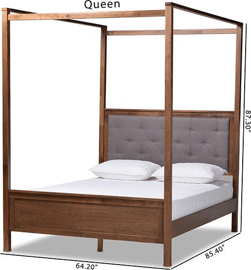 Wholesale Interiors Beds - Natasha King Bed Gray & Walnut Brown
