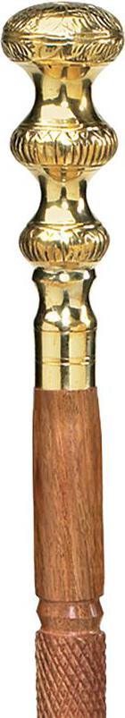 Design Toscano For Him - 3 Gold Saucer Brass Walking Stick
