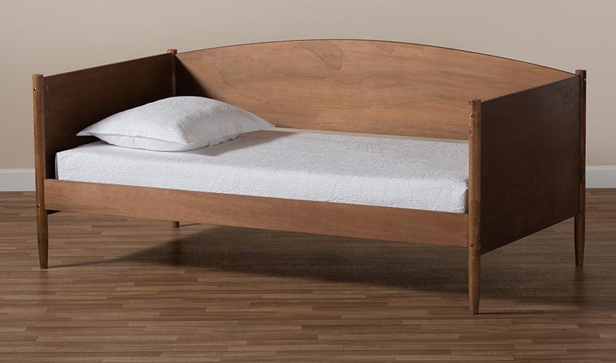 Wholesale Interiors Daybeds - Veles Mid-Century Modern Ash Wanut Finished Wood Daybed