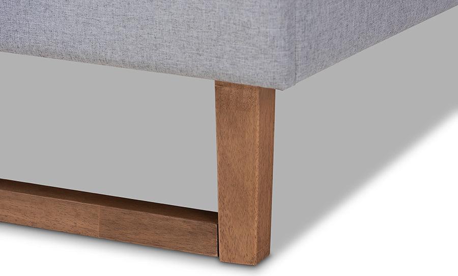 Wholesale Interiors Beds - Luciana King Bed Light Gray & Ash walnut