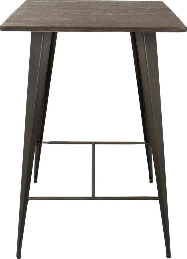 Lumisource Bar Tables - Oregon Industrial Table in Antique and Espresso LumiSource