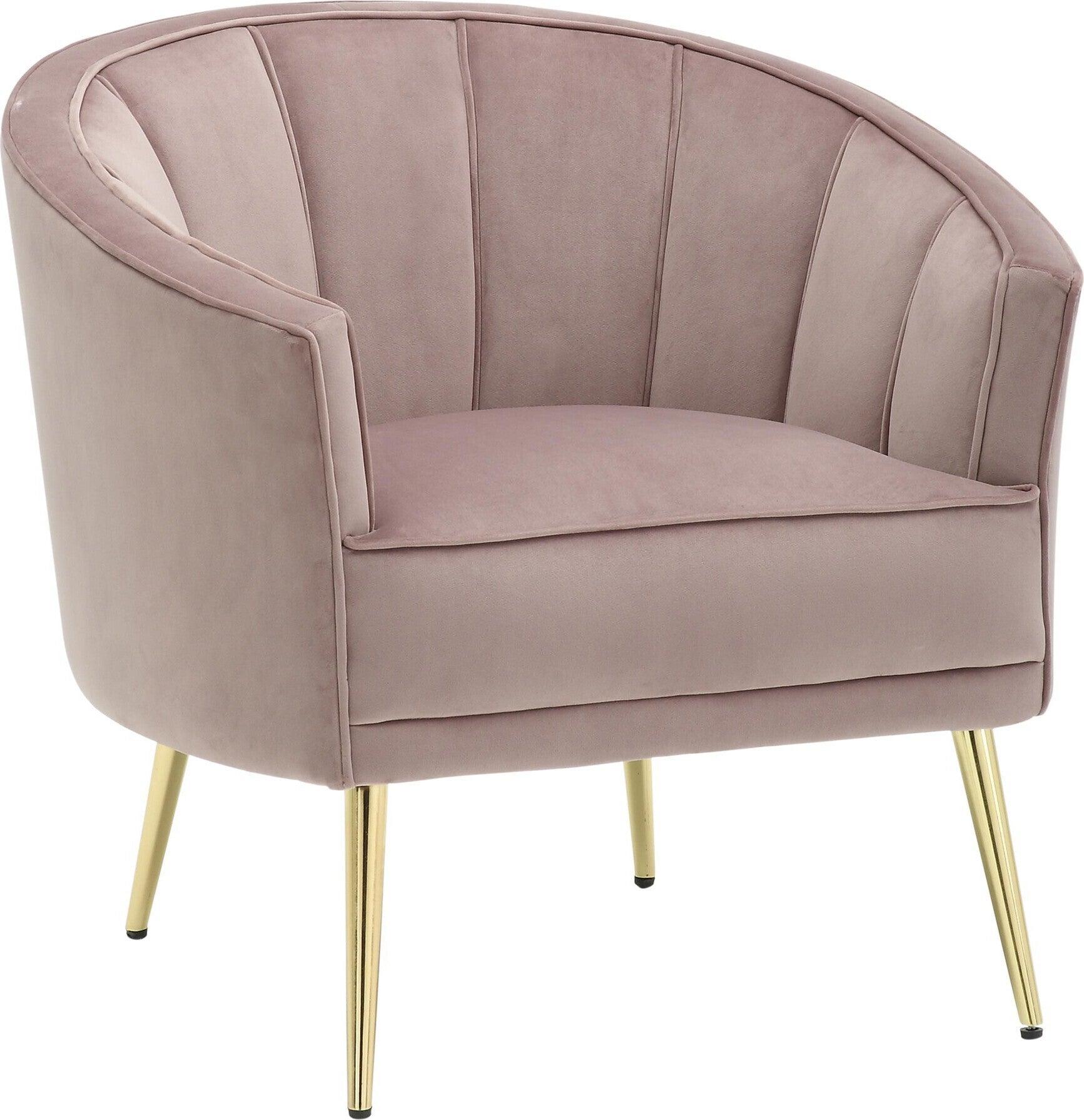 Lumisource Accent Chairs - Tania Accent Chair Gold & Blush