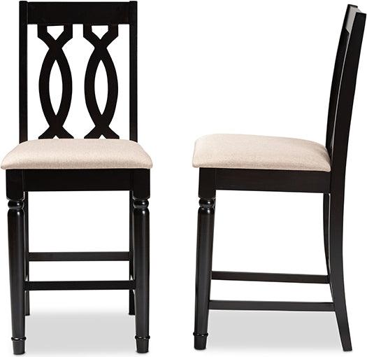 Wholesale Interiors Barstools - Darcie Bar Stool Sand & Espresso (Set of 4)