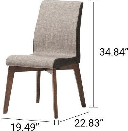 Wholesale Interiors Dining Chairs - Kimberly Dining Chair Beige & Brown (Set of 2)