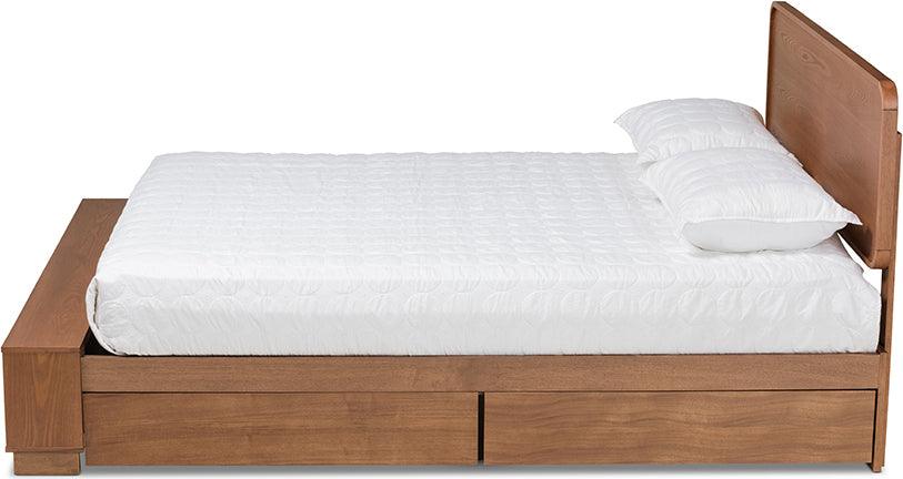 Wholesale Interiors Beds - Vita Queen Storage Bed Ash Walnut