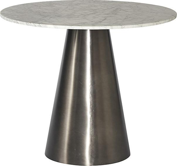 SUNPAN Outdoor Dining Tables - Damon Bistro Table - Gunmetal - 35.5" White