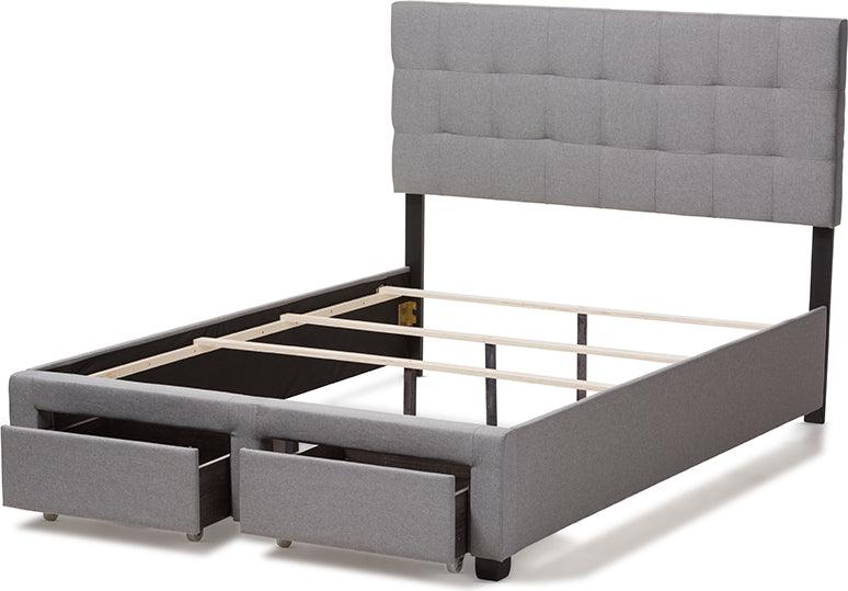 Wholesale Interiors Beds - Tibault Queen Storage Bed Gray