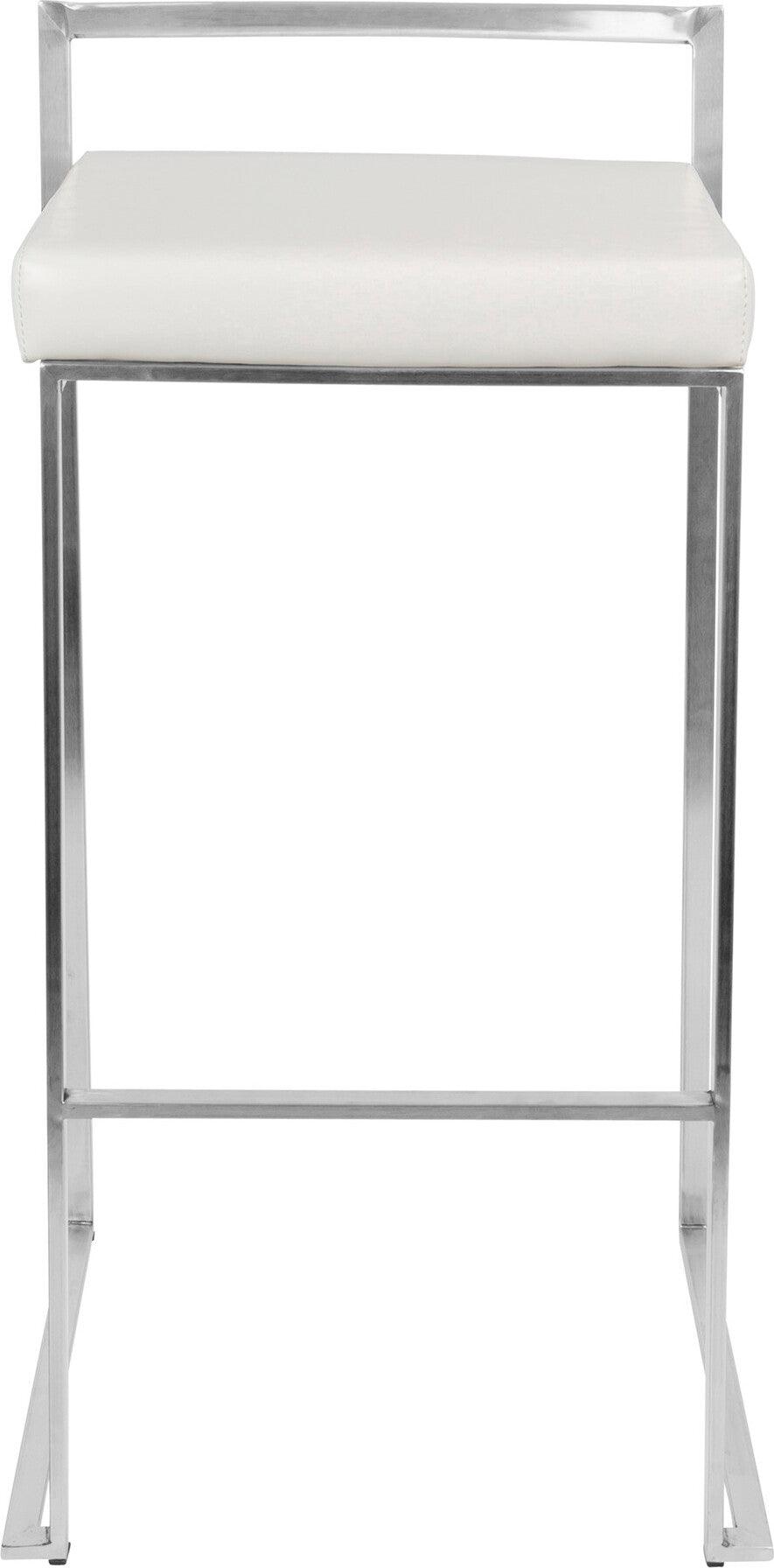 Lumisource Barstools - Fuji Stacker Barstool White (Set of 2)