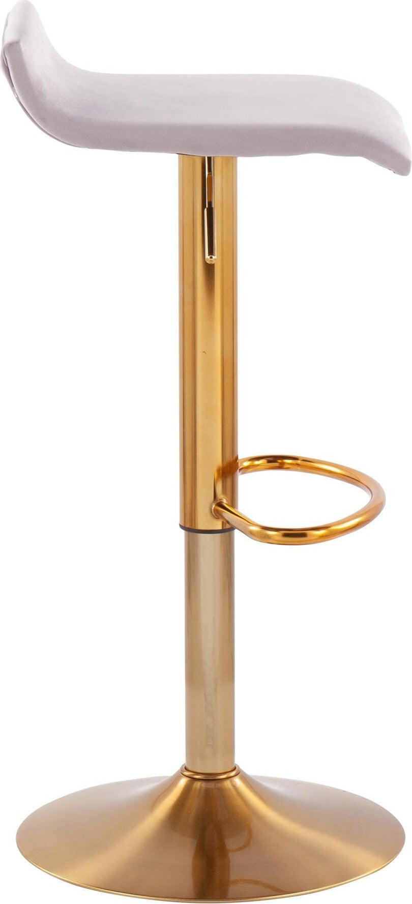 Lumisource Barstools - Ale Barstool Gold & Silver (Set of 2)