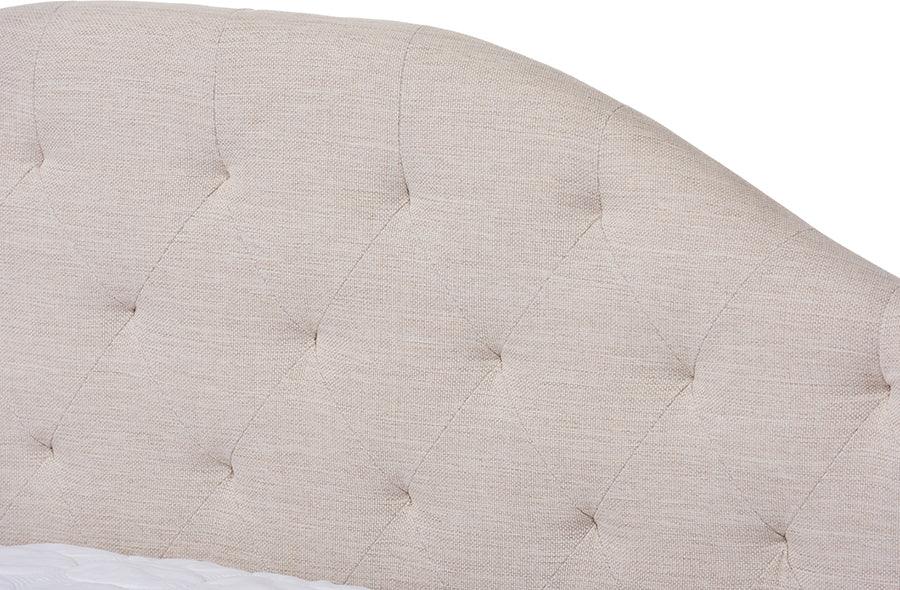 Wholesale Interiors Daybeds - Eliza Modern and Contemporary Light Beige Fabric Upholstered Full Size Daybed