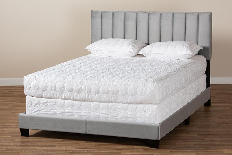 Wholesale Interiors Beds - Clare Full Bed Gray & Black