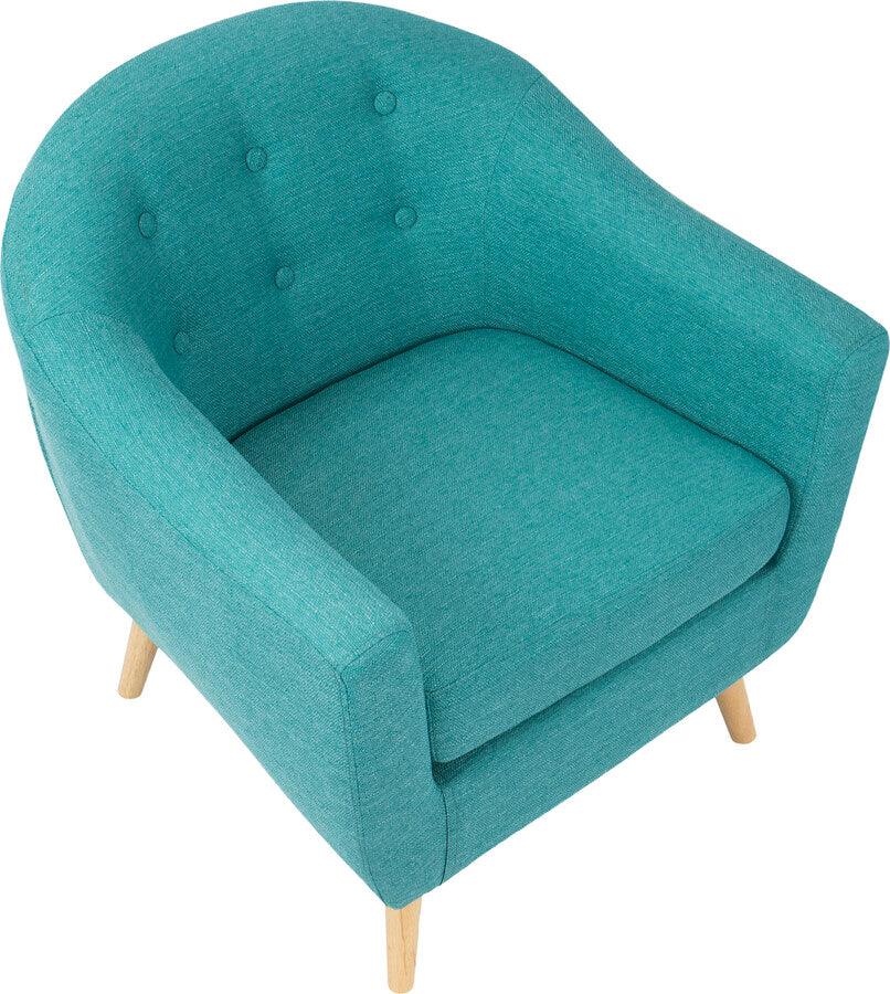 Lumisource Accent Chairs - Rockwell Mid Century Modern Accent Chair in Teal