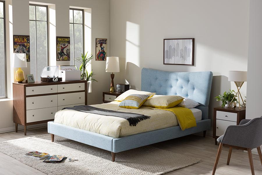 Wholesale Interiors Beds - Hannah King Bed Light Blue