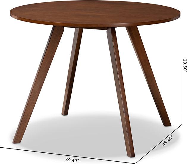 Wholesale Interiors Dining Tables - Alana Modern Transitional Walnut Finished Round Wood Dining Table Walnut