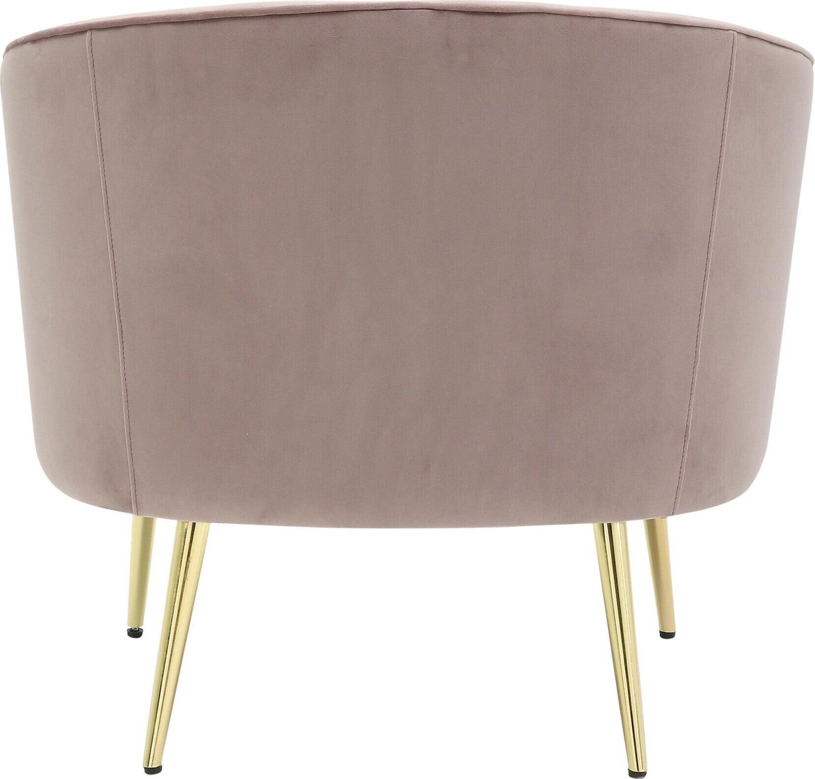 Lumisource Accent Chairs - Tania Accent Chair Gold & Blush