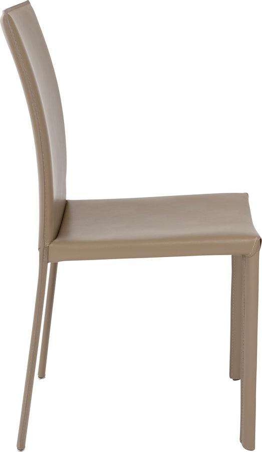 Euro Style Dining Chairs - Hasina Dining Chair in Taupe - Set of 2