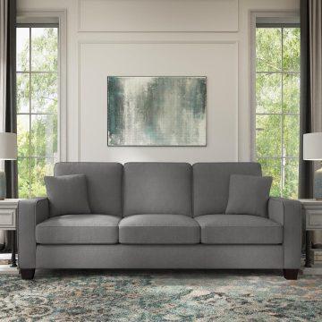 Bush Business Furniture Sofas & Couches - 85W Sofa French Gray Herringbone Fabric SNJ85SFGH-03K
