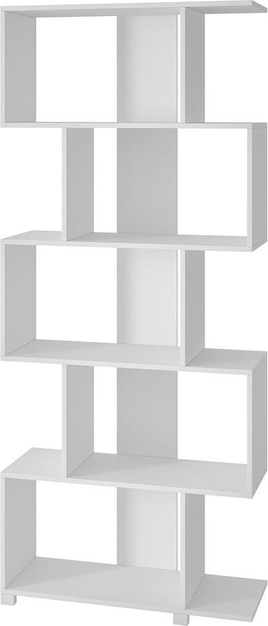 Manhattan Comfort Bookcases & Display Units - Petrolina Z- Shelf with 5 shelves in White