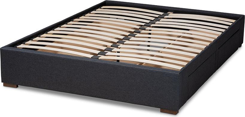 Wholesale Interiors Beds - Leni King Storage Bed Charcoal