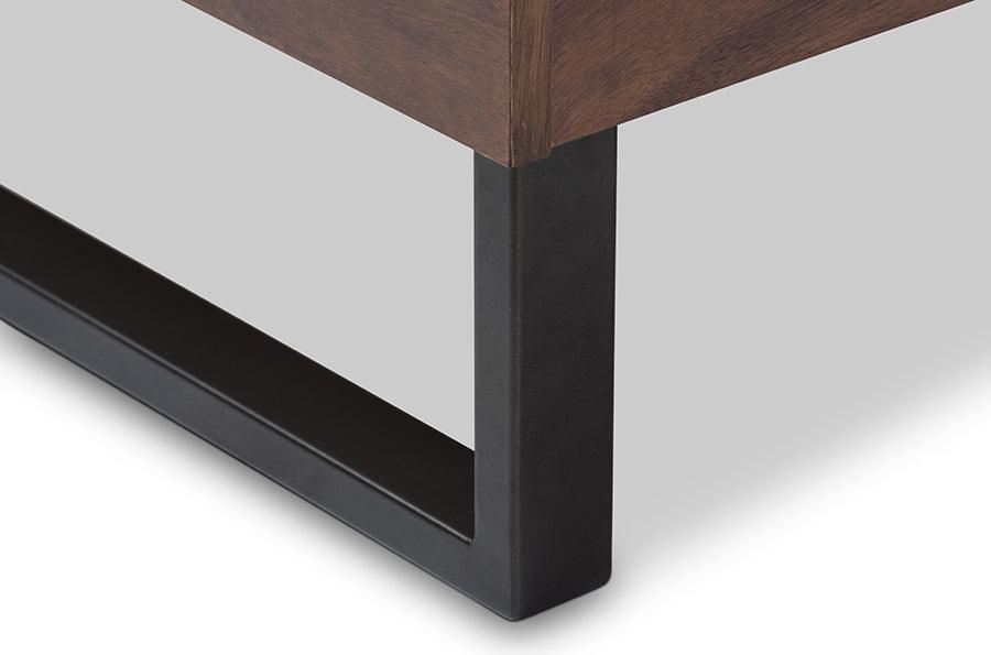 Wholesale Interiors Beds - Mitchell King Bed Black/Walnut Brown