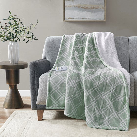 Olliix.com Heated Blankets - Heated Throw Seafoam