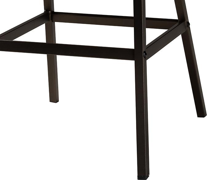 Wholesale Interiors Dining Sets - Irwin Modern Industrial Walnut Brown Finished Wood And Black Metal 5-Piece Dining Set