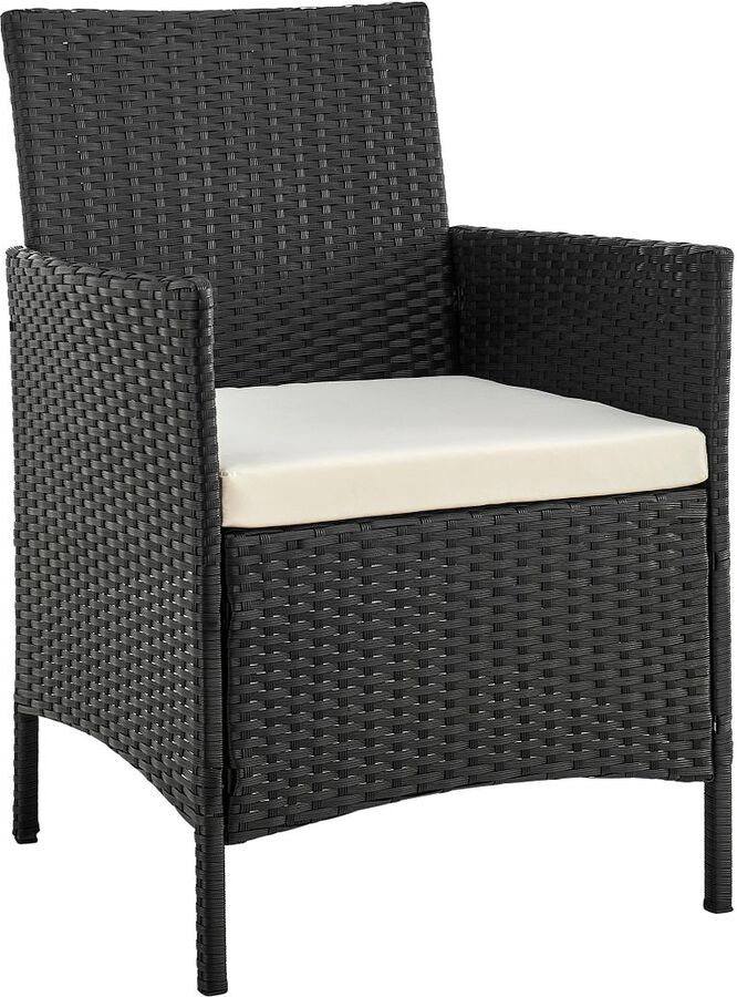 Manhattan Comfort Outdoor Conversation Sets - Imperia Patio 4- Person Conversation Set with Coffee Table with Cream Cushions