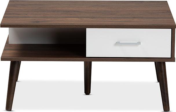 Wholesale Interiors Coffee Tables - Merlin Coffee Table Walnut & White