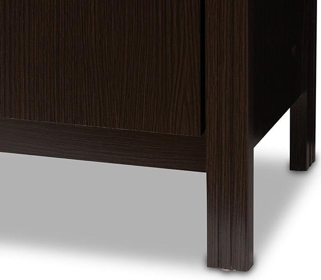 Wholesale Interiors TV & Media Units - Marley Modern and Contemporary Wenge Brown Finished TV Stand Wenge Dark Brown