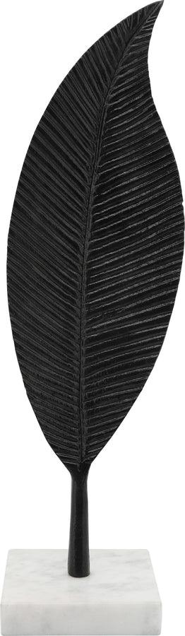 Sagebrook Home Decorative Objects - Metal 19" Leaf Table Deco Black