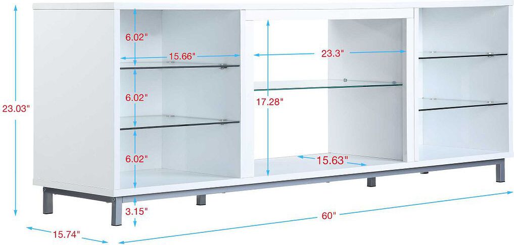 Manhattan Comfort TV & Media Units - Brighton 60" TV Stand in White