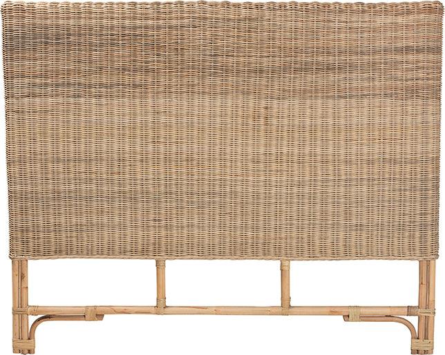 Wholesale Interiors Headboards - Cantara Modern Bohemian Natural Rattan Queen Size Standalone Headboard