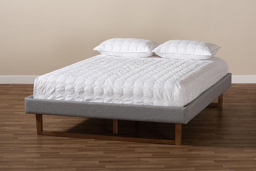 Wholesale Interiors Beds - Liliya Full Bed Gray & Walnut