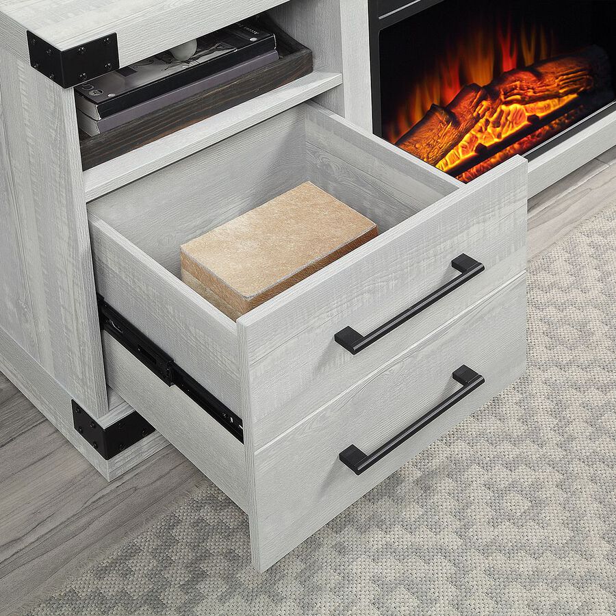 Manhattan Comfort Fireplaces - Richmond Fireplace in Grey