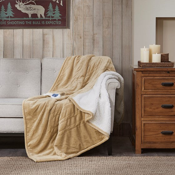 Olliix.com Heated Blankets - Throw Tan