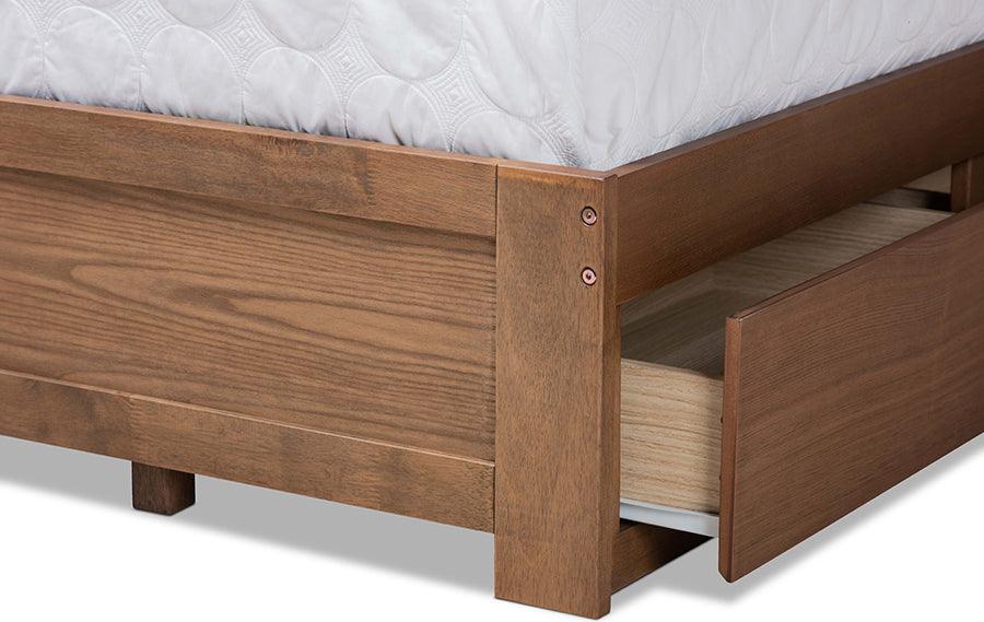 Wholesale Interiors Beds - Aras Queen Storage Bed Ash Walnut