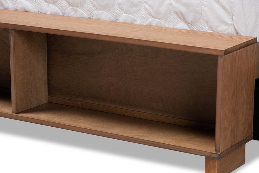 Wholesale Interiors Beds - Alba King Storage Bed Ash Walnut