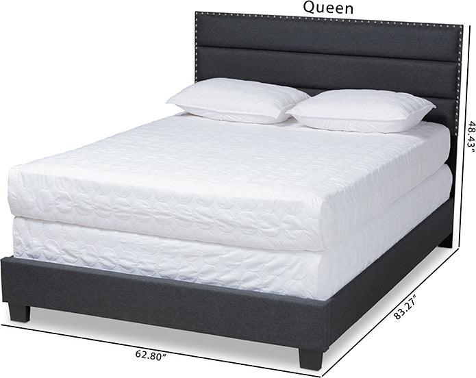 Wholesale Interiors Beds - Ansa King Bed Dark Gray & Black