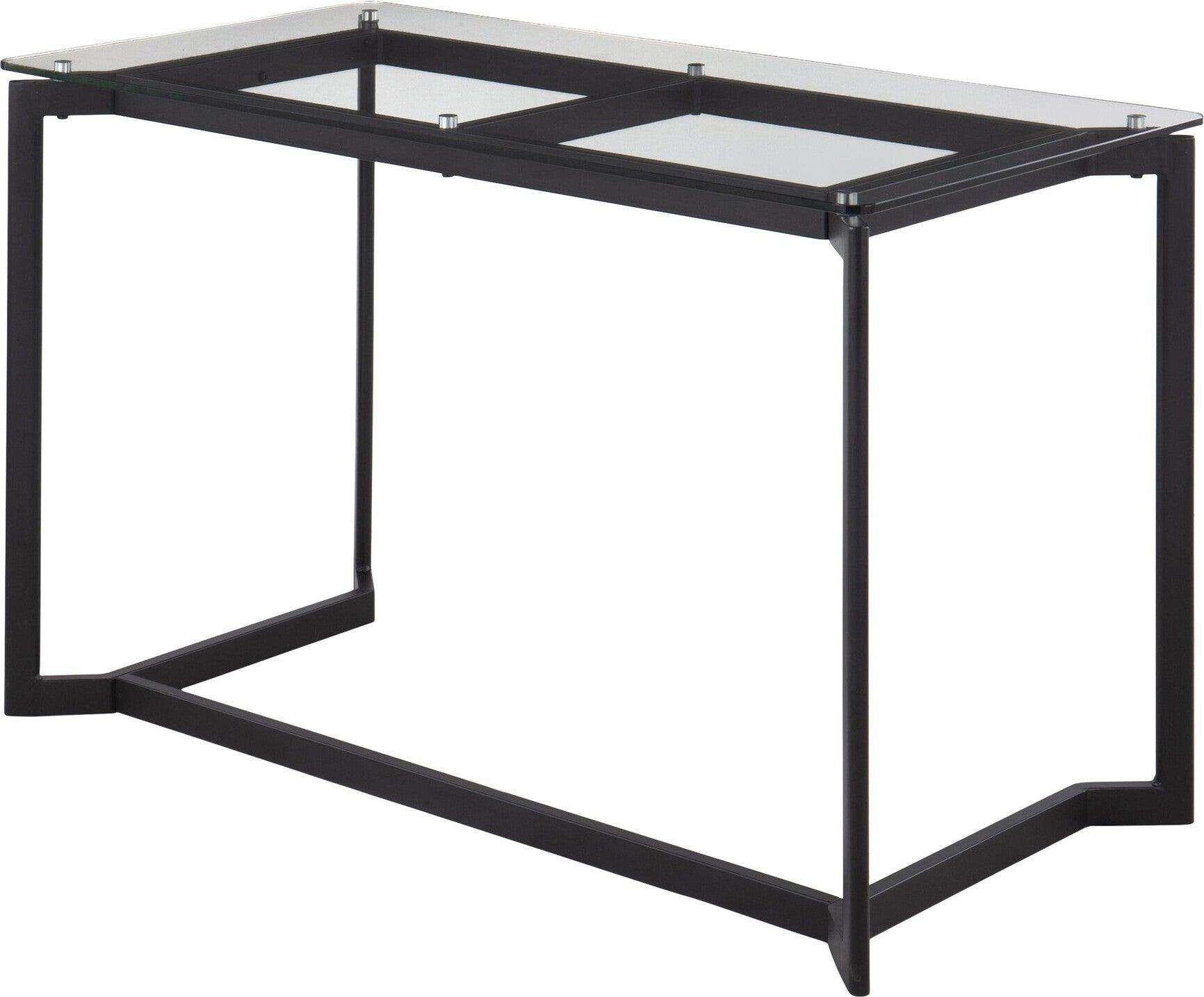 Lumisource Desks - Masters Office Desk Black & Clear