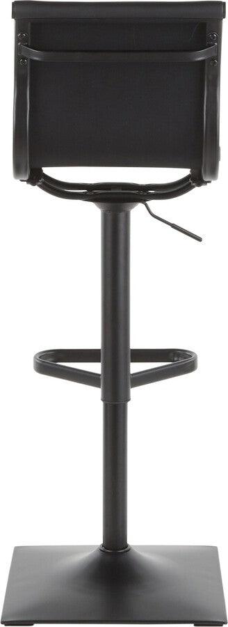 Lumisource Barstools - Masters Contemporary Barstool in Black Metal and Black Faux Leather