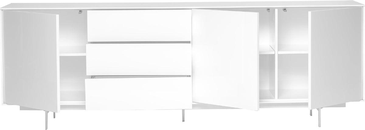 Euro Style Buffets & Cabinets - Birmingham 84" Sideboard High Gloss White