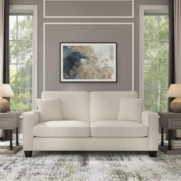 Bush Business Furniture Sofas & Couches - 73W Sofa Cream Herringbone Fabric