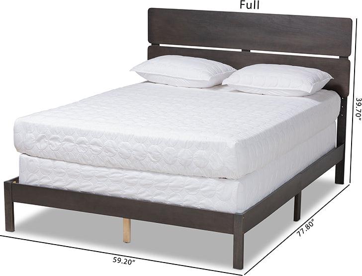 Wholesale Interiors Beds - Anthony Queen Bed Dark Grayish Oak