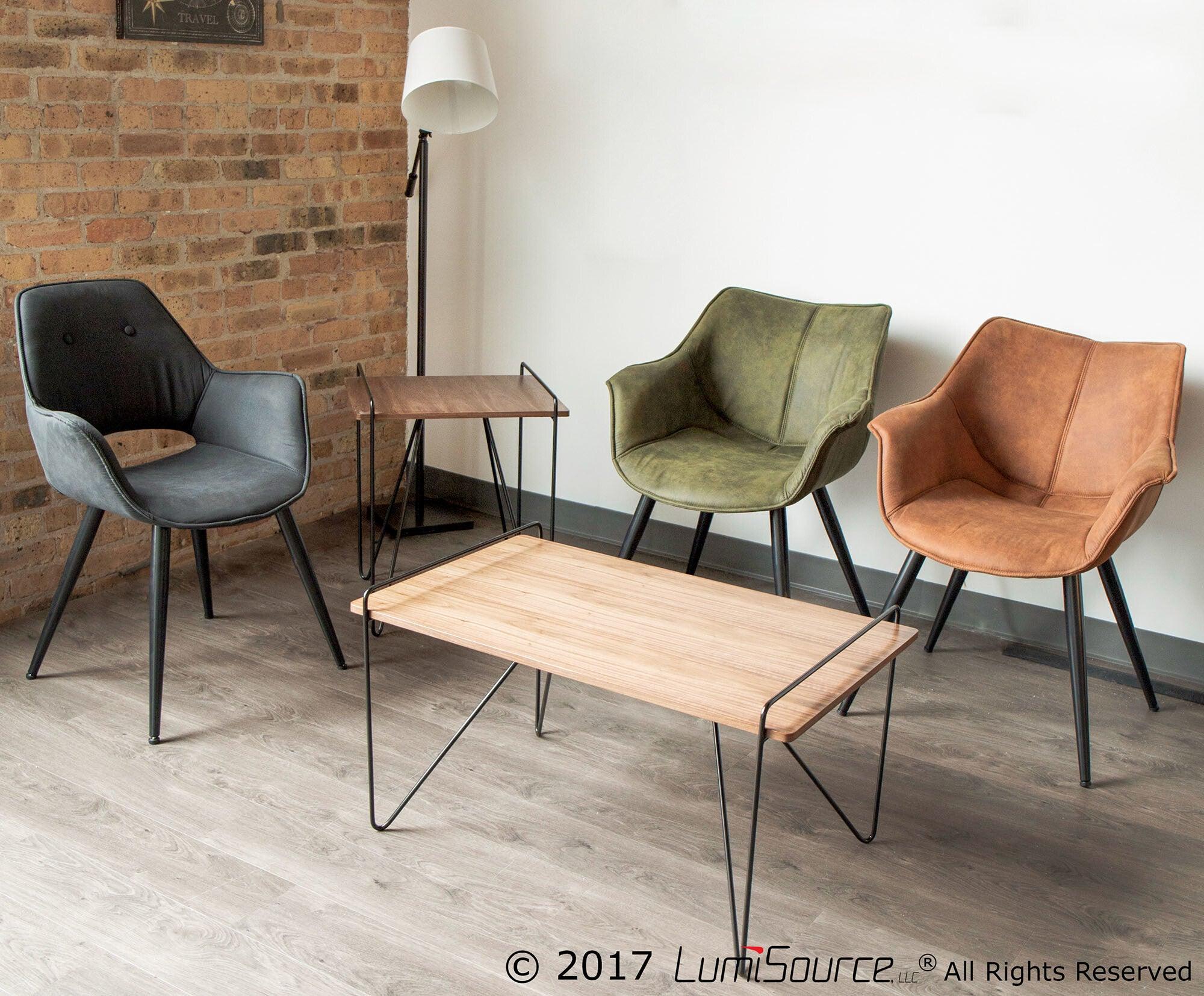 Lumisource Side & End Tables - Loft End Table Walnut & Black